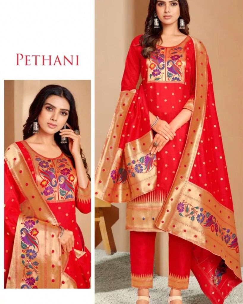Paithani salvar suit Red 1670656046