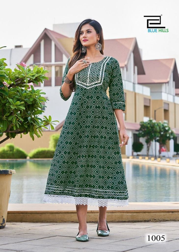 Savaan Green Bandhani Gown 1657885044