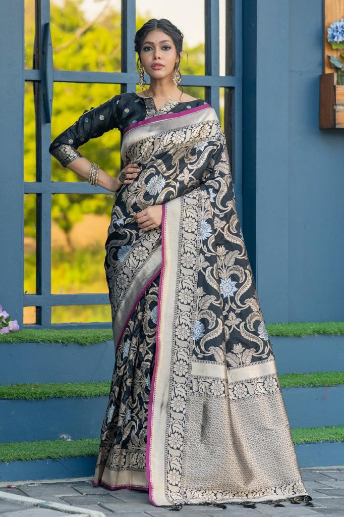 Buy Soft Banarasi Handloom Weaving Silk saree at Rs. 1299 online from Fab  Funda silk sarees : ad-3113