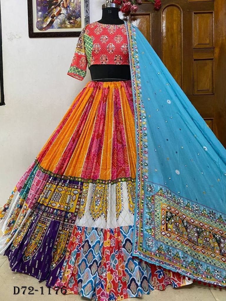 Geeta Rabari Present Navratri Muslin Cotton Lehenga Choli