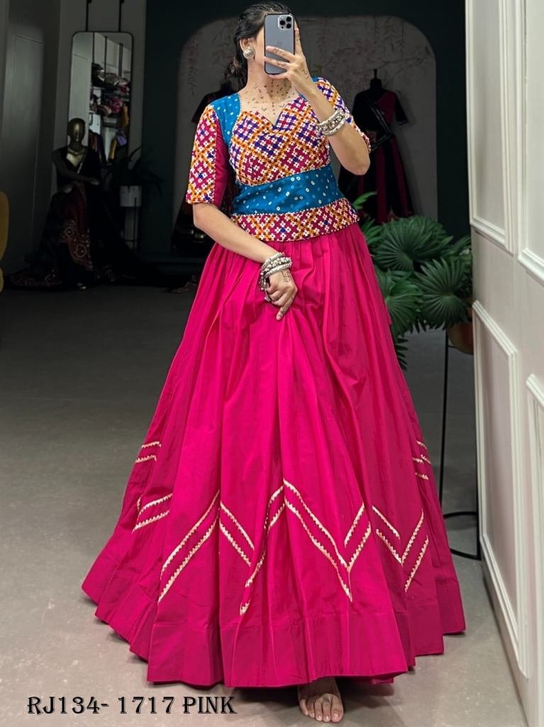 Festive Best Rayon Lehenga With Gamthi Work Blouse For Navratri