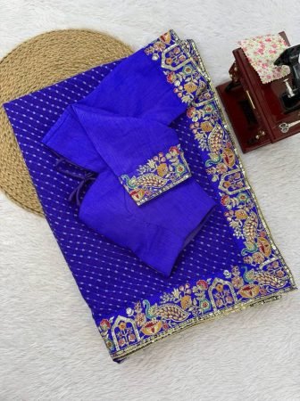 Traditional Badhani Print Faux Georgette Saree