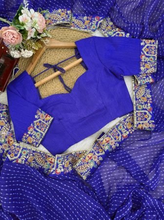 Traditional Badhani Print Faux Georgette Saree