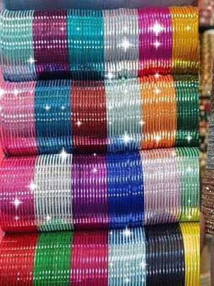 27 Color Metal Shiny Finish Bangles Set 