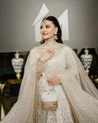 3 Meter Flair Heavy Pure Chinon Silk Gown With Embroidery Work