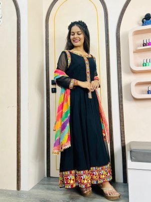 3 Piece Fancy Fully Stitched Gown