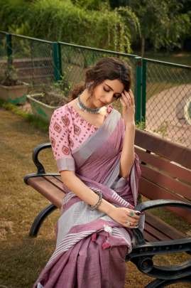  Abhirupi linen  Silk saree