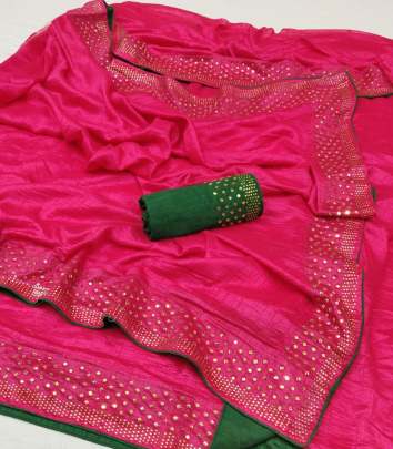 Fab Funda Pink Color Kashmiri silk Sarees