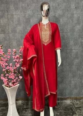 MASKA RED STRAIGHT SUIT