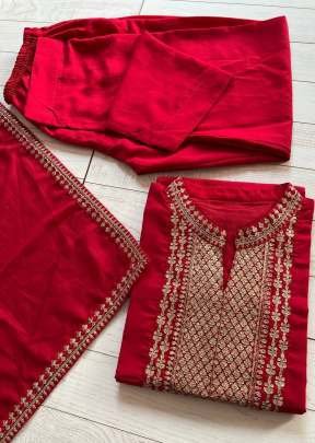 MASKA RED STRAIGHT SUIT