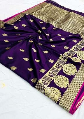 Mallika Banarasi Silk Golden Sari