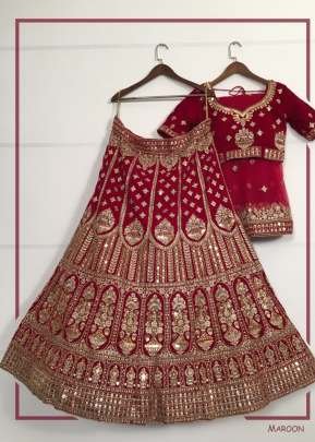 Maya Bridal  Lehenga Choli  Maroon