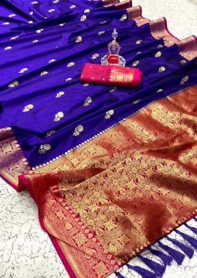 Naira  Purple Blue silk saree