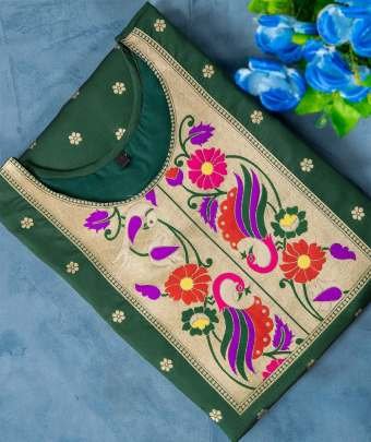 Paithani salvar suit Green