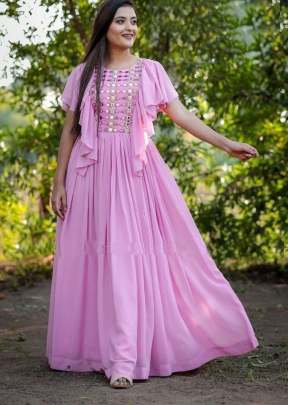 Buy Pink Mirror Goen at Rs. 799 online from Fab Funda gowns : Pink