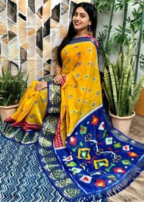 Prisha Ikkat Printed Saree