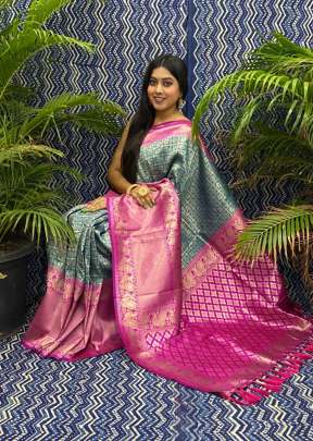 Ramila Rama colour peacock konrad saree