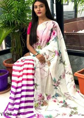 Ramila linen saree