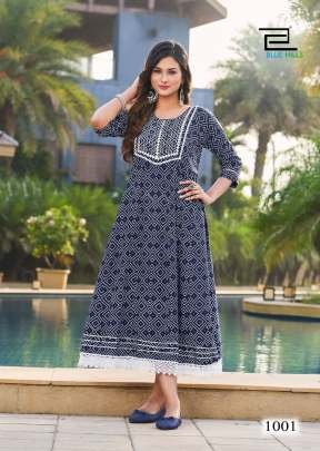 Savaan  Blue Bandhani Gown