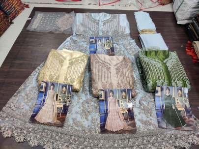 Satin Embroidery Cream Color Net Gown With Dupatta