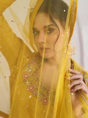 Aashirwad Creation Aaarzoo 9912 Series Yellow Lehenga
