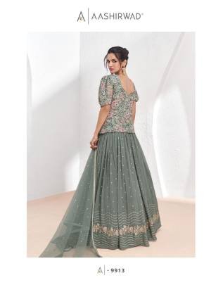 Aashirwad Creation Aaarzoo 9912 Series Gray Lehenga
