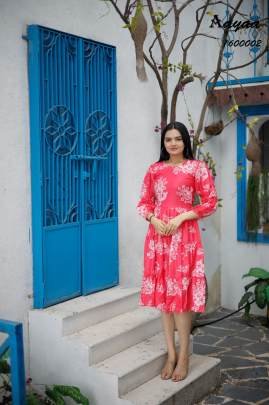 Aayaa vol 16 Pure Muslin Digital Print Western One Piece Dress