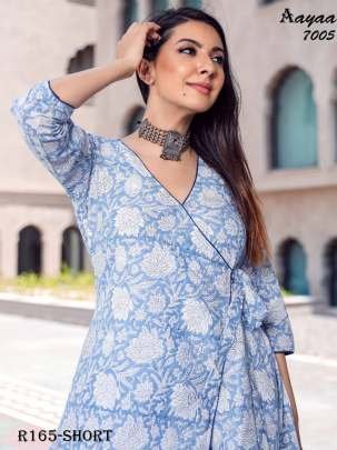 AAYAA Vol 7 Blue Short Kediya Style Kurtis Set