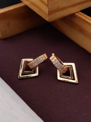 AD Gold Plated Diamond Earring