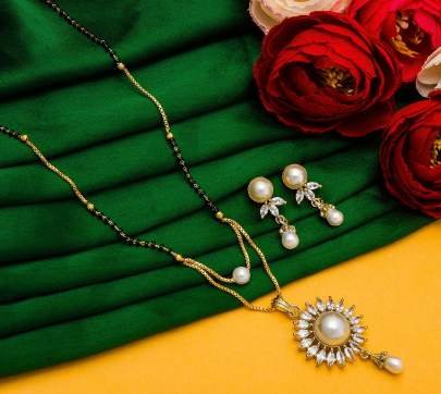 AD Round Flower Design Mangalsutra
