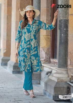 Alexa Vol 3 Floral Printed Regular Wear Wester Kurti Set By Zoori Brand