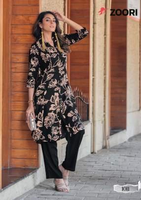 Alexa Vol 3 Floral Printed Regular Wear Wester Kurti Set By Zoori Brand