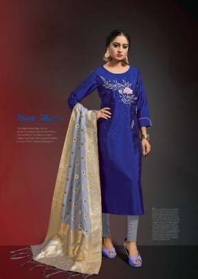 Alishka Fashion Brand Occasion Vol 3 Designer Silk Kurtis With Banarasi Dupatta
