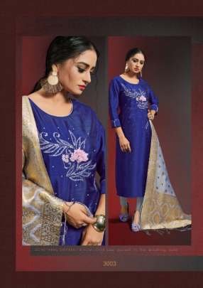 Alishka Fashion Brand Occasion Vol 3 Designer Silk Kurtis With Banarasi Dupatta