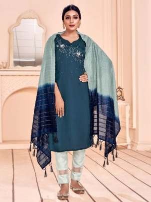 Alishka Fashion Present Celebration Silk Hand Work Kurtis Set