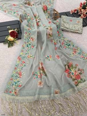 Aliya Bhatt New Trendy Bollywood Organza Saree