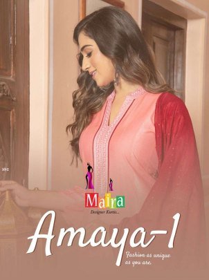 Amaya Vol 1 By Maira Brand Rayon Viscose With Sequence Work Kurti With Dupatta