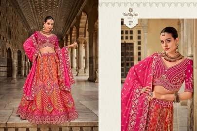Amazing Rani Pink Silk Bridal Lehenga Choli With Dupatta