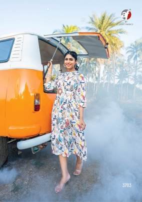 Anju Fabrics Attitude Vol 2 Western Printed Midi Dress
