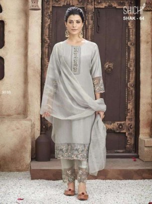 Anokhi By Shichi Chinon Readymade Fancy Kurti Pant Set 