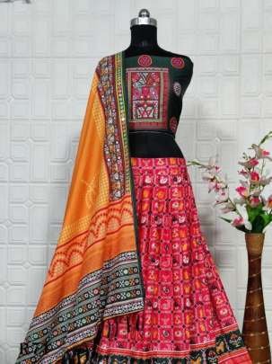 Attractive Muslin Cotton Navaratri Lehenga Choli