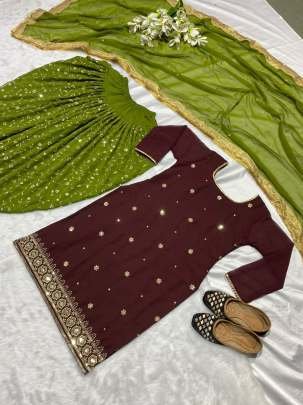 Attractive Party Wear Cotton Punjabi Suits With Dhoti