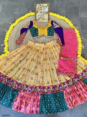 Attractive Patola Printed Lehenga Choli With Gamthi Work Lace