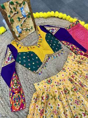 Attractive Patola Printed Lehenga Choli With Gamthi Work Lace