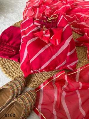 Attractive Printed Organza Readymade Dresses