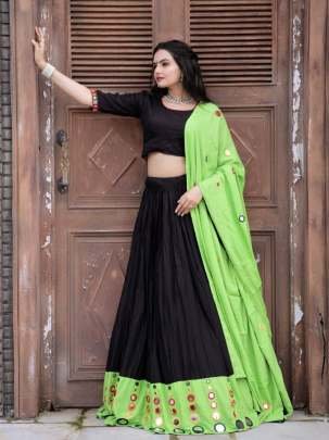 Attractive Rayon Real Mirror Works Lehenga Choli