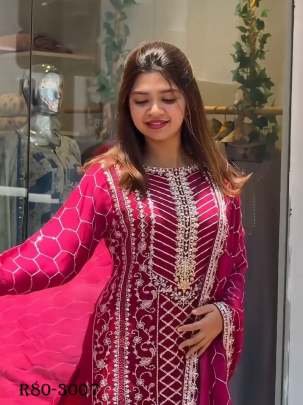 Attractive Readymade Designer Embroidery Long Ethnic Suits