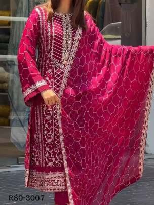 Attractive Readymade Designer Embroidery Long Ethnic Suits