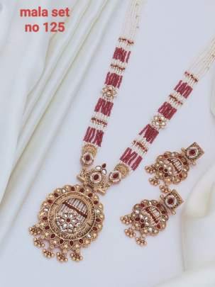 Baby Pink Gold Plated Necklace And Earrings