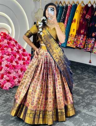 Banarasi Zari Silk Lehenga Choli With Dupatta